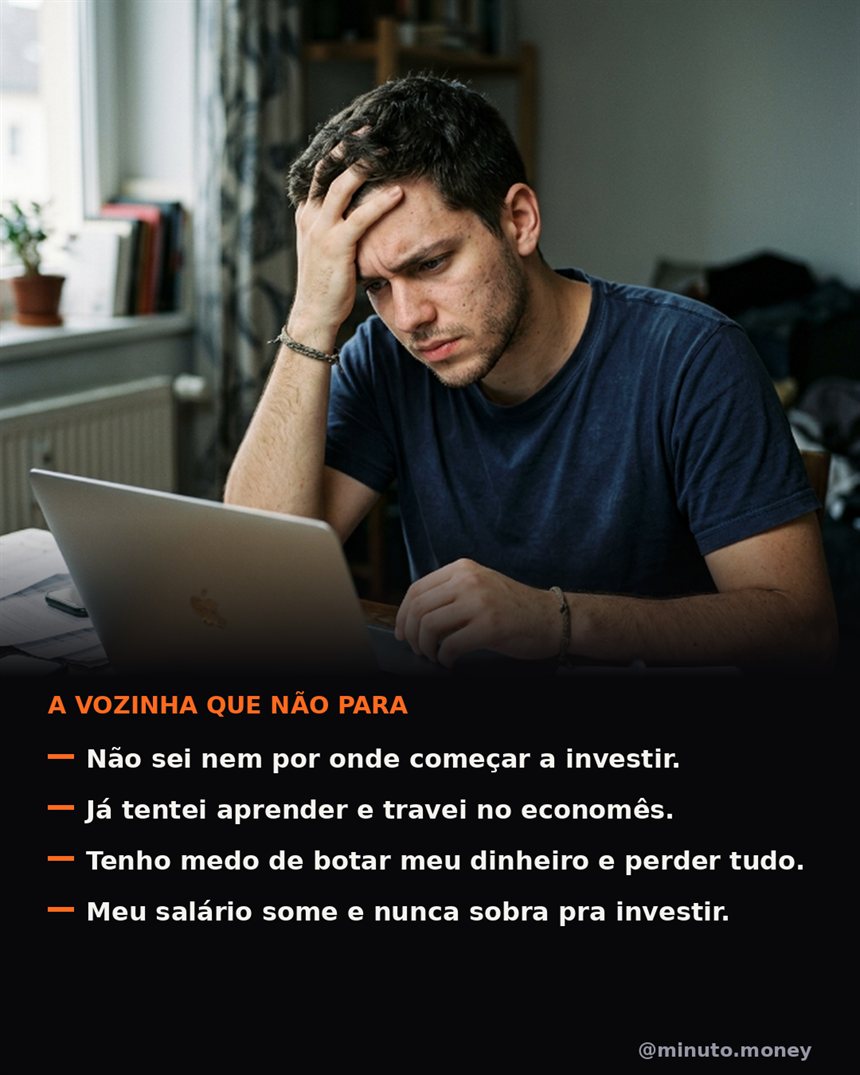A vozinha que não para: não sei por onde começar a investir, travei no economês, tenho medo de botar meu dinheiro e perder tudo, meu salário some e nunca sobra pra investir